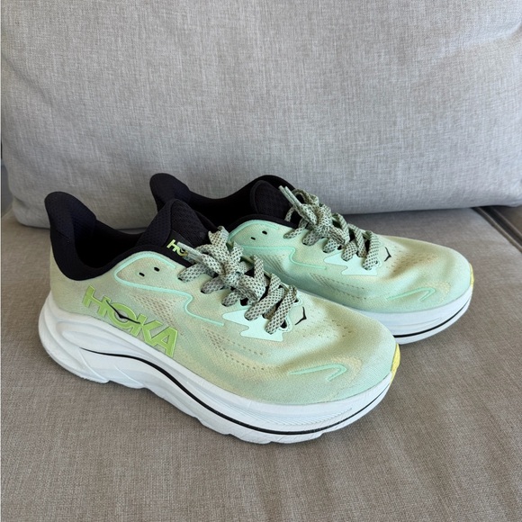Hoka Other - Hoka Clifton 10 Running Shoes Sz 10 Green Sneakers